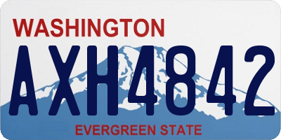 WA license plate AXH4842