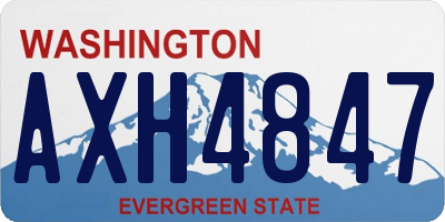 WA license plate AXH4847