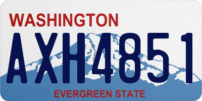 WA license plate AXH4851