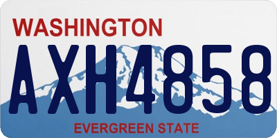 WA license plate AXH4858