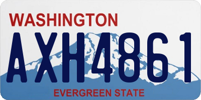 WA license plate AXH4861