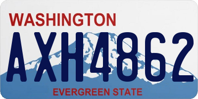 WA license plate AXH4862