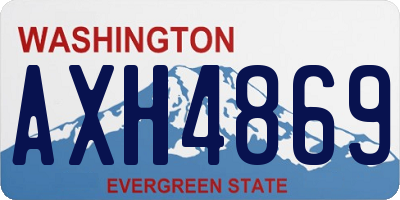 WA license plate AXH4869