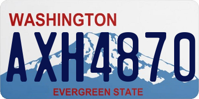 WA license plate AXH4870