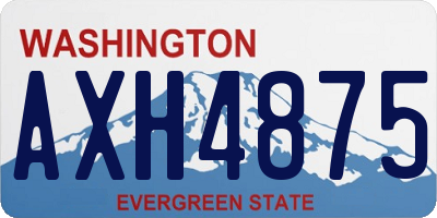 WA license plate AXH4875