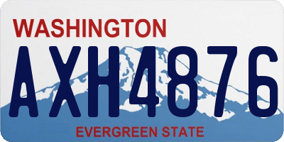 WA license plate AXH4876