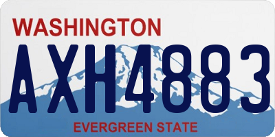 WA license plate AXH4883
