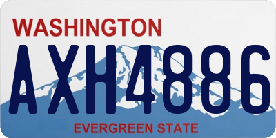 WA license plate AXH4886