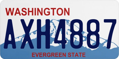 WA license plate AXH4887
