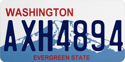 WA license plate AXH4894