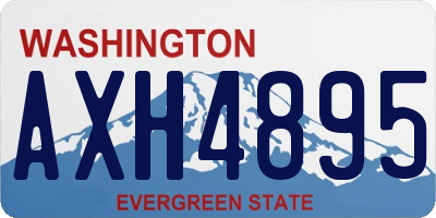 WA license plate AXH4895