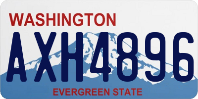 WA license plate AXH4896