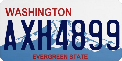 WA license plate AXH4899