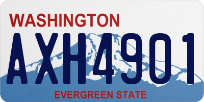 WA license plate AXH4901