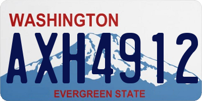 WA license plate AXH4912