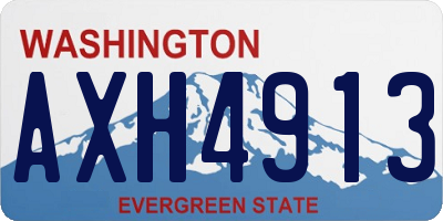 WA license plate AXH4913