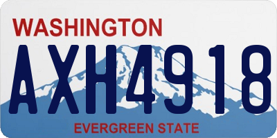WA license plate AXH4918