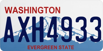 WA license plate AXH4933