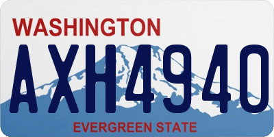 WA license plate AXH4940