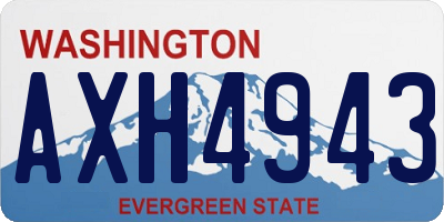 WA license plate AXH4943