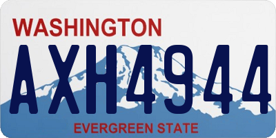 WA license plate AXH4944