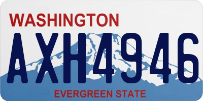 WA license plate AXH4946