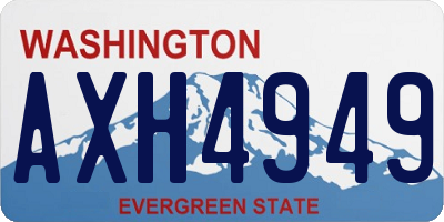 WA license plate AXH4949