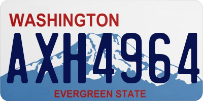 WA license plate AXH4964