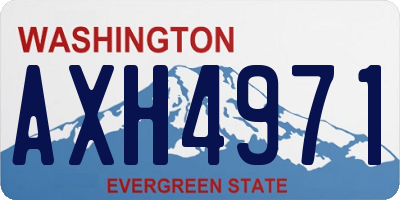 WA license plate AXH4971