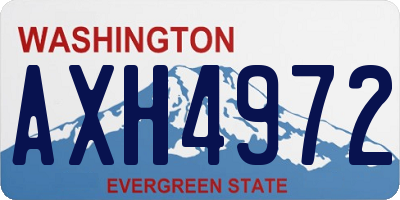 WA license plate AXH4972