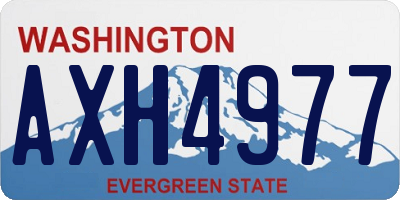 WA license plate AXH4977