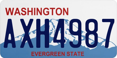 WA license plate AXH4987