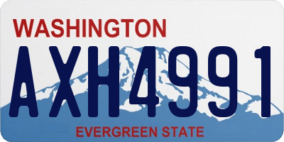WA license plate AXH4991
