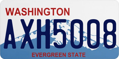 WA license plate AXH5008