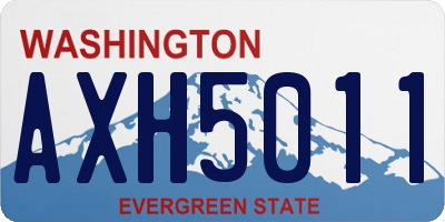 WA license plate AXH5011