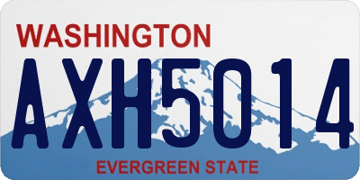 WA license plate AXH5014