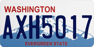 WA license plate AXH5017