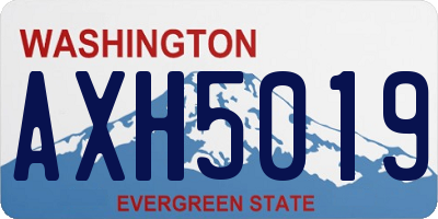 WA license plate AXH5019