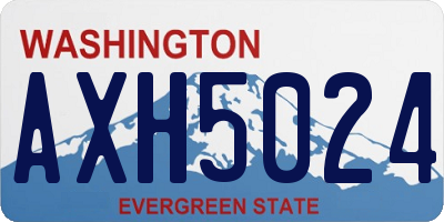 WA license plate AXH5024