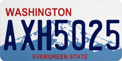 WA license plate AXH5025