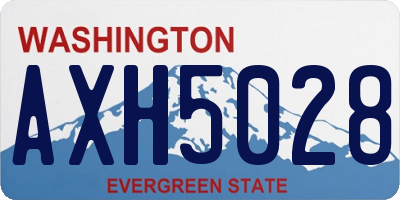 WA license plate AXH5028