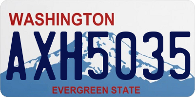 WA license plate AXH5035