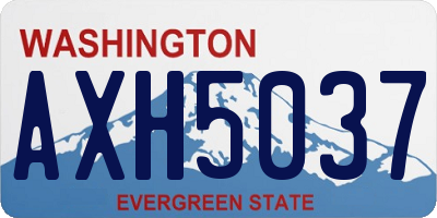 WA license plate AXH5037