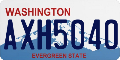 WA license plate AXH5040