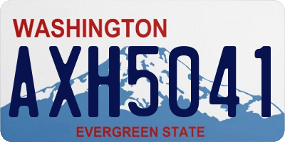 WA license plate AXH5041