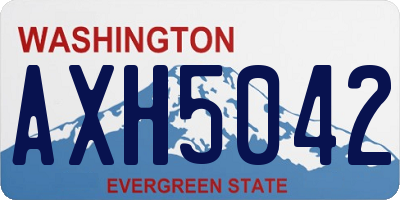 WA license plate AXH5042