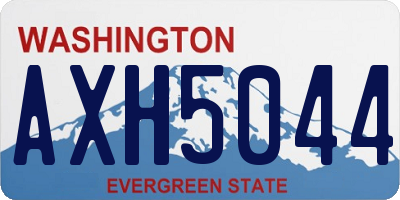 WA license plate AXH5044