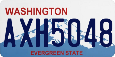WA license plate AXH5048