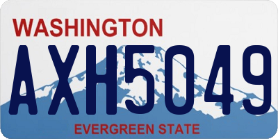 WA license plate AXH5049