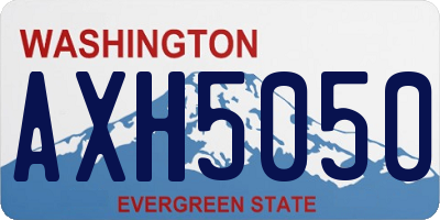 WA license plate AXH5050